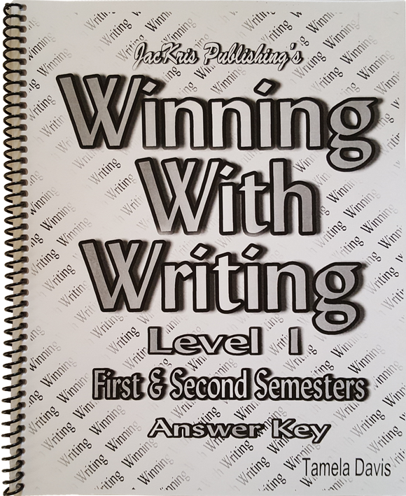 Winning With Writing, Level 1, Answer Key